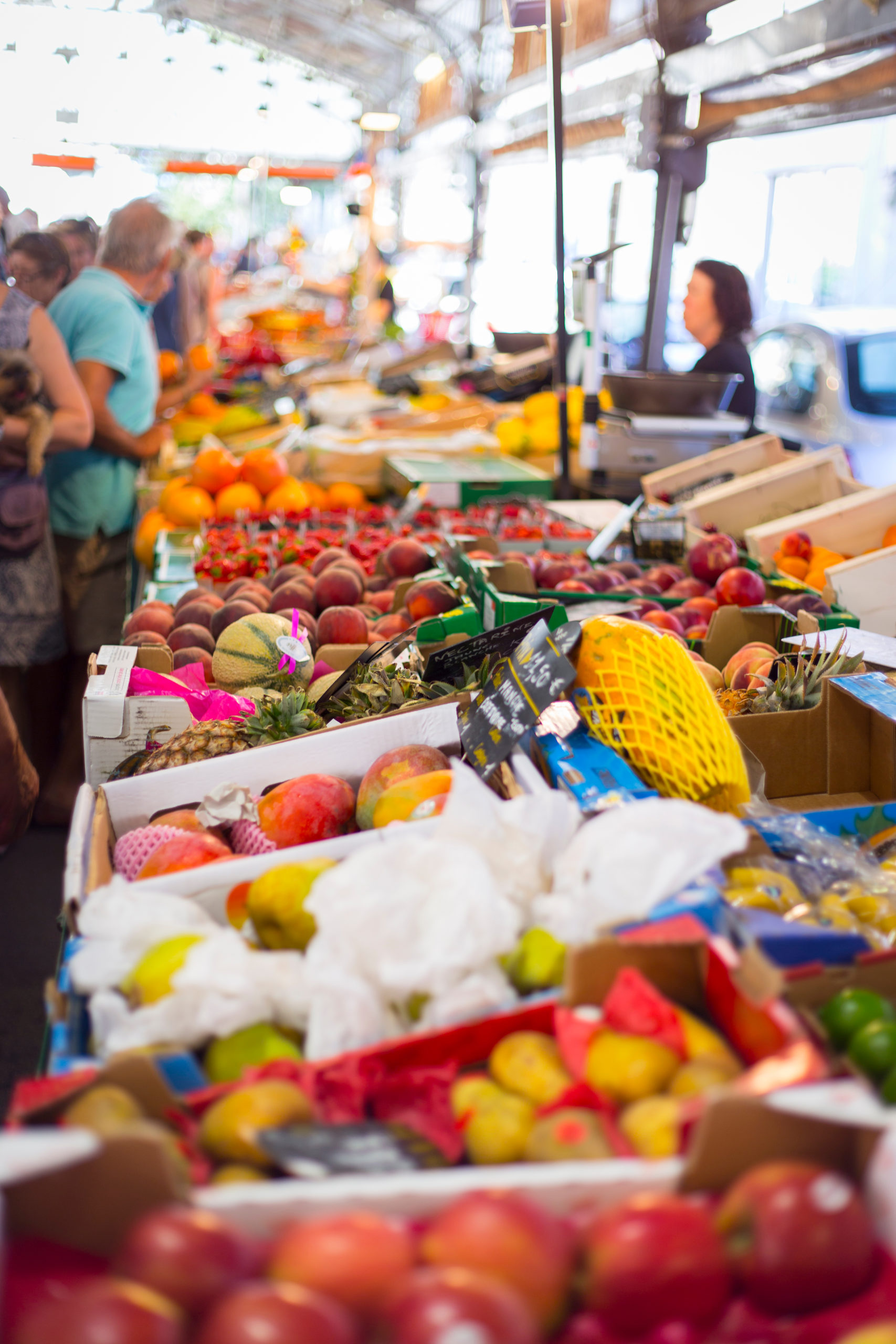 Provençal Market in Old Antibes near private rentals