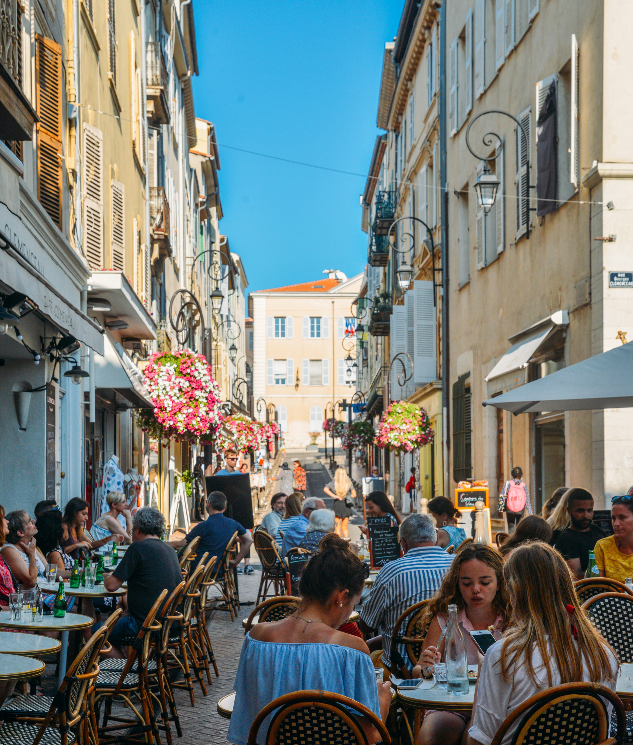 Old Antibes street for a monthly rental on the French Riviera