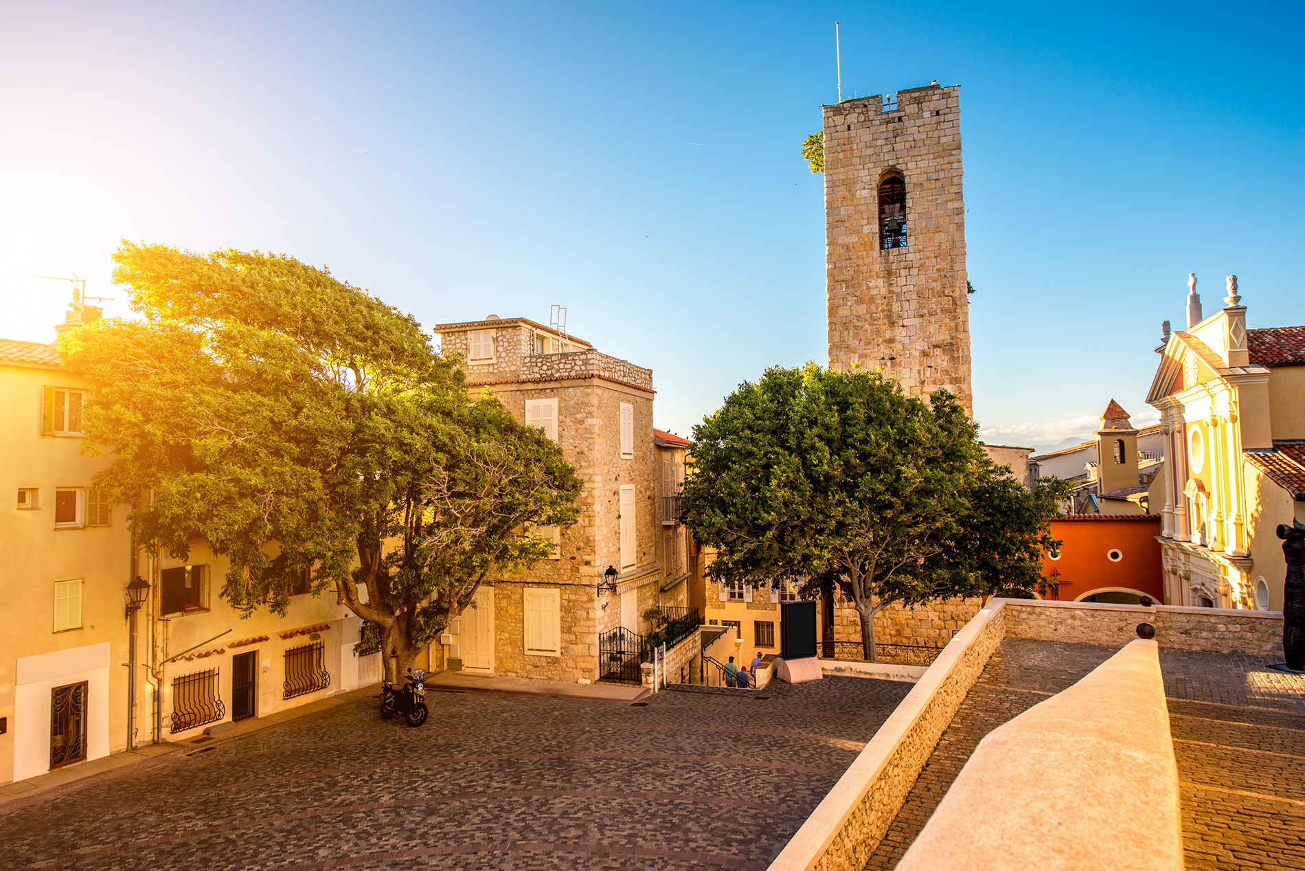 Cathedral and historic centre near the Provençal Market in Old Antibes