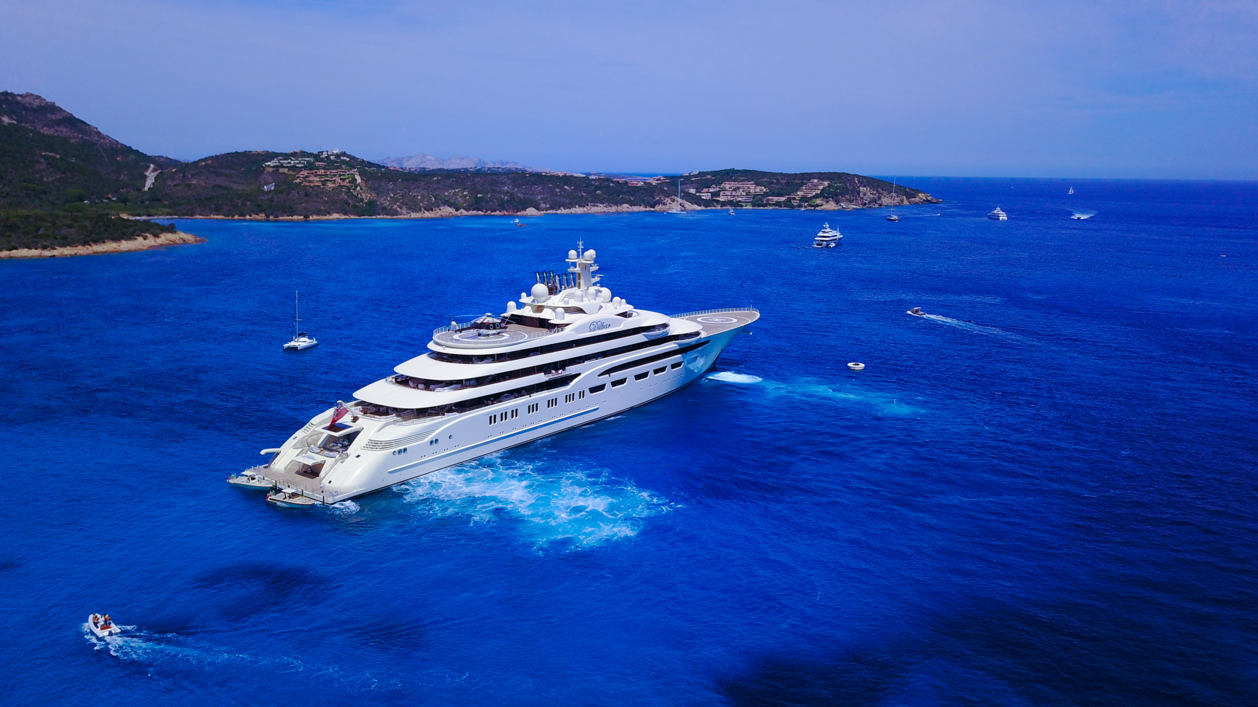 Luxury yacht in Port Vauban Antibes near the old town