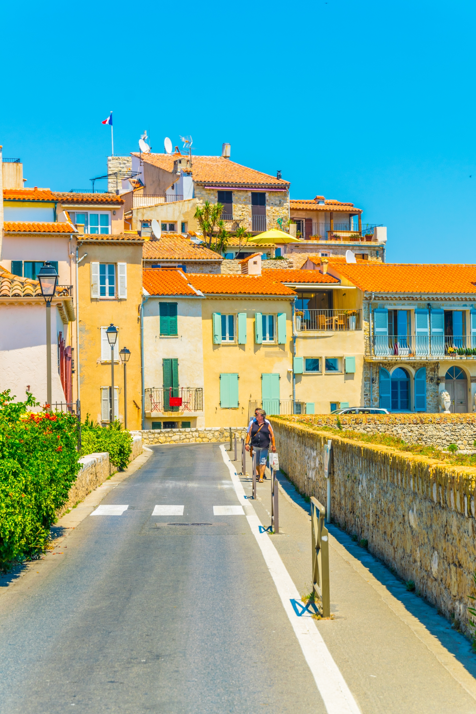 Promenade Amiral de Grasse in Old Antibes by the sea