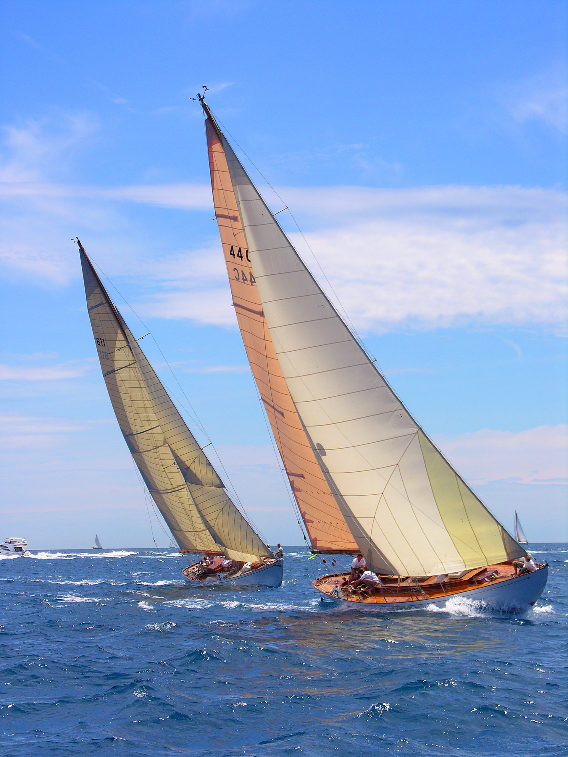Sailing boats and Mediterranean atmosphere in Antibes